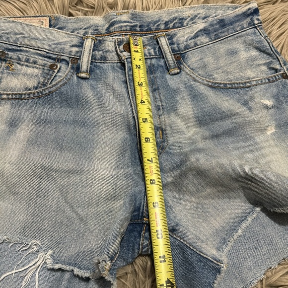 EUC RL Polo Crosby Short Denim Cutoff Shorts-Sz 26-77% Cotton-Raw Hem-Distressed - Picture 13 of 16